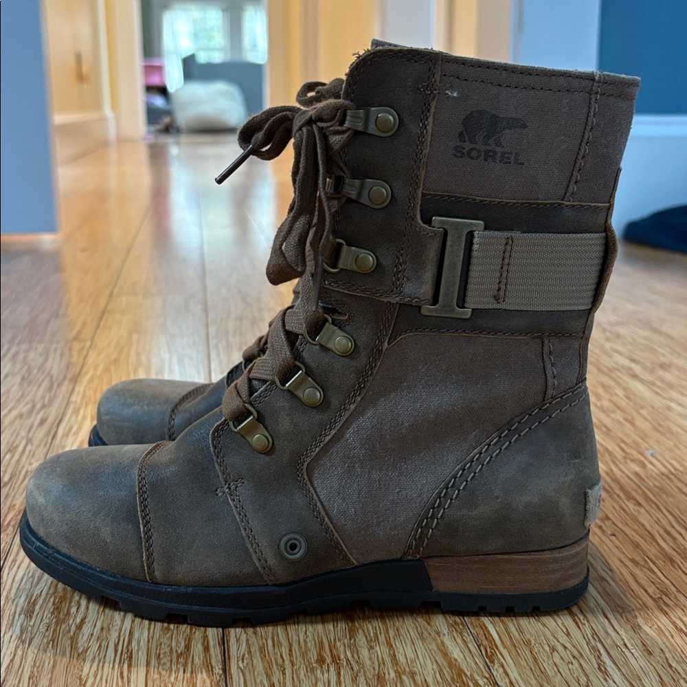 Sorel Dark Brown Combat Boots
